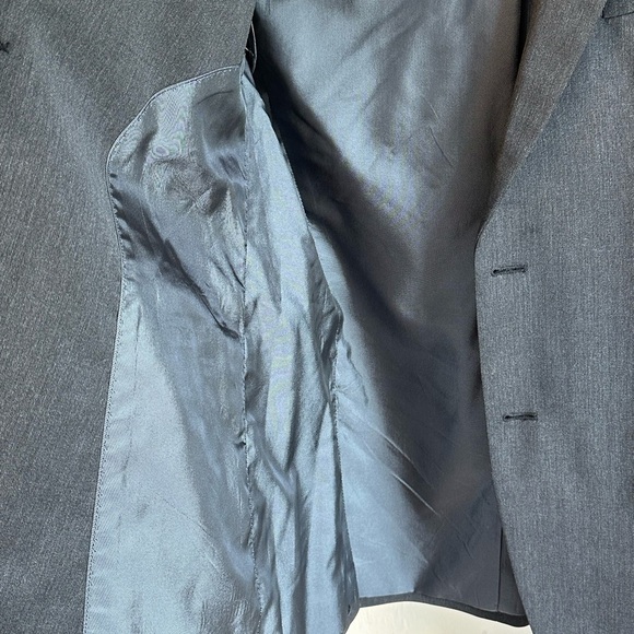 Banana Republic Lanificio Cerruti Tailored Fit Gray Classic Wool Blazer Sz 42R - Picture 12 of 14